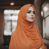 Premium Chiffon Hijab - Orange